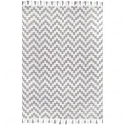 NuLOOM New Arrivals Priya Chevron Cotton Tassel Area Rug