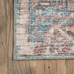NuLOOM New Arrivals Cammy Machine Washable Faded Vintage Medallion Area Rug