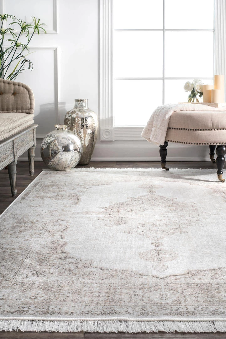 NuLOOM New Arrivals Vintage Medallion Cantrell Fringe Area Rug 4 NuLOOM New Arrivals Vintage Medallion Cantrell Fringe Area Rug