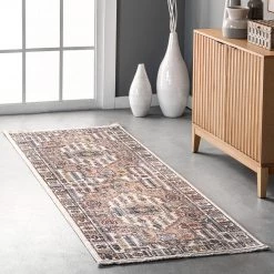 NuLOOM Jocelyn Global Inspired Medallion Fringe Area Rug