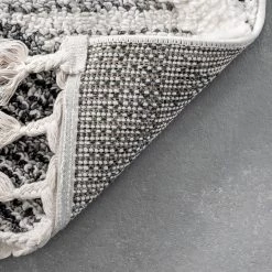 NuLOOM Prissy Abstract Trellis Textured Shaggy Tassel Area Rug