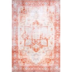 NuLOOM Margaret Printed Regal Medallion Flatweave Medium