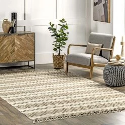 NuLOOM Emma Jute-Blend Flatweave Striped Tassel Area Rug New Arrivals