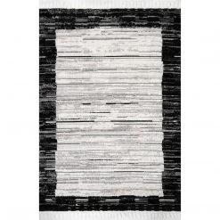 NuLOOM Carla Textured Bordered Tassel Area Rug New Arrivals